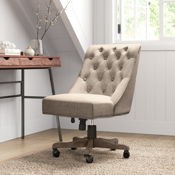 Wingback desk discount chair with wheels